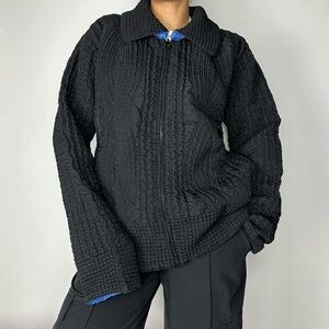 80s/90s retro reversible textured jacket